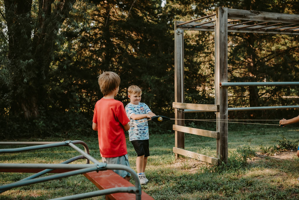 Kids playing on a playground