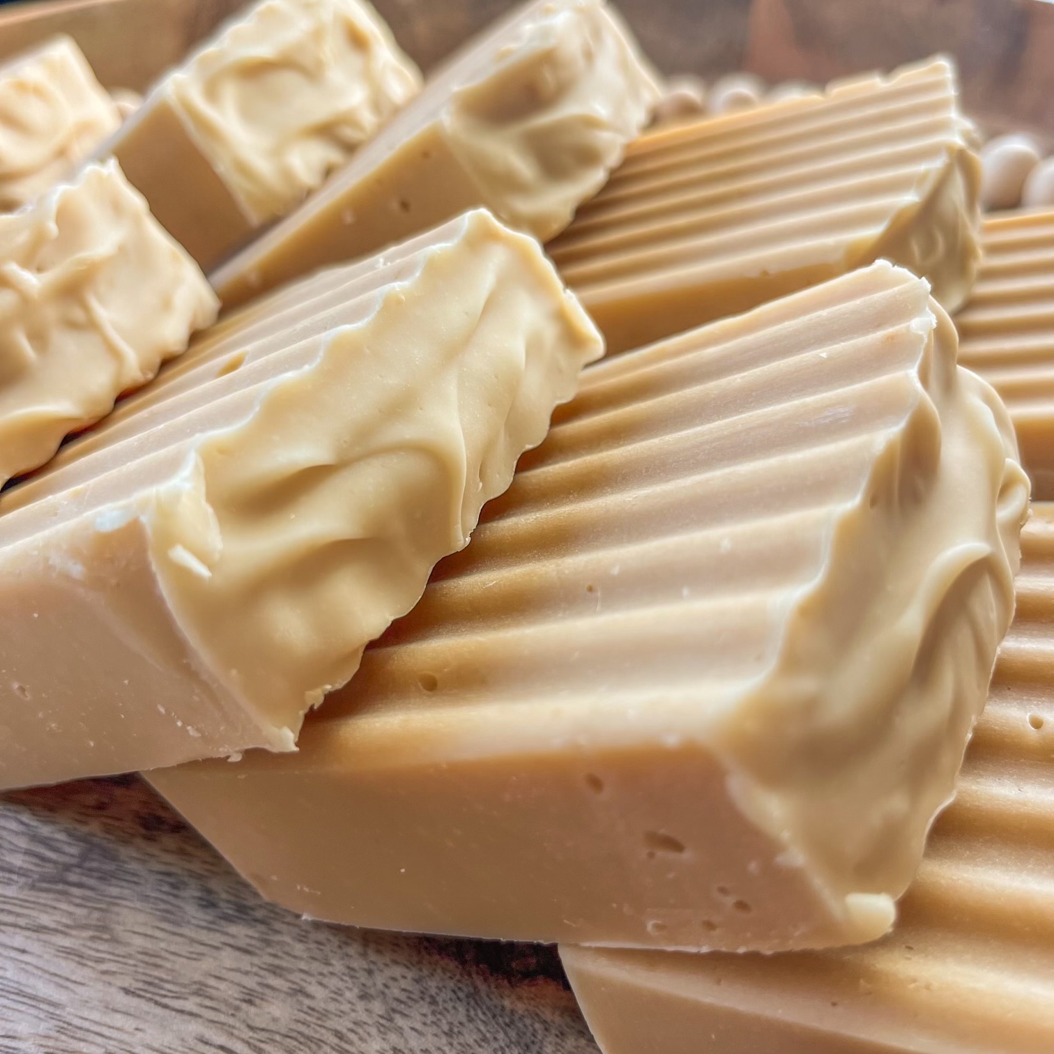 Bars of homemade soap